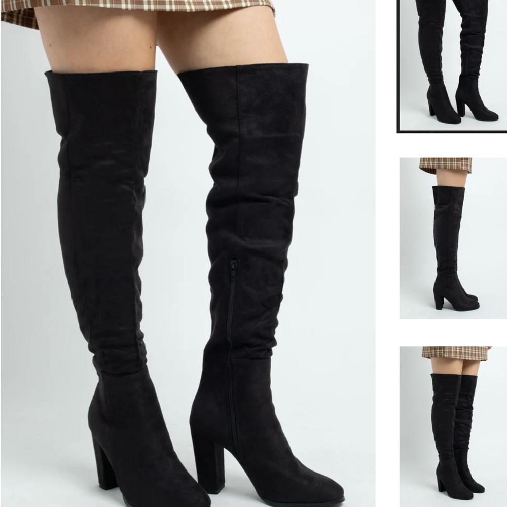 🔥🔥HOST PIC🔥🔥 Daisy Street Elegant Faux Suede Over-the-Knee Boots